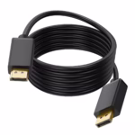 Cable DisplayPort de 8 Metros 4K@60Hz Netcom PE-DP0154/8M: Lleva tu Experiencia Visual 4K más Lejos, Cable DisplayPort de 8 metros de largo marca Netcom, color negro, mostrando sus conectores robustos para una conexión de video 4K, un producto de alta definición de HD Multimedia PERU SAC.