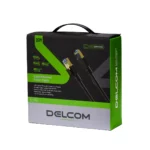 Cable Patch Cord Cat8 de 20 Metros SFTP Delcom DL-ML0820 Lleva tu Red a la Máxima Velocidad, Cable de red Cat8 S/FTP de 20 metros Delcom DL-ML0820 de color negro, mostrando sus robustos conectores RJ45 blindados, un producto de alto rendimiento de HD Multimedia PERU SAC.