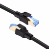 Cable Patch Cord Cat de  Metros Delcom DL ML Libera la Verdadera Velocidad de tu Red Cable de red Cat SFTP de  metros Delcom DL ML color negro mostrando sus robustos conectores RJ blindados de alto rendimiento producto de HD Multimedia PERU SAC