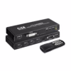 Controlador de Video Wall x K Hz WALLx Crea Muros de Video Impactantes con  Modos Controlador de video wall x profesional WALLx de metal negro mostrando sus puertos de entrada HDMI y DVI y sus cuatro puertos de salida HDMI para crear una imagen unificada producto de HD Multimedia