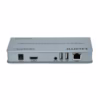 Extensor KVM HDMI con USB de  Metros Netcom PE EXU Controla tu PC o DVR a  Metros de Distancia en KHz Kit extensor KVM HDMI Netcom PE EXU mostrando las dos unidades metálicas transmisor y receptor con sus múltiples puertos HDMI y USB un producto profesional de HD Multimedia PERU SAC