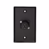 FacePlate Metálico SPEAKON Hembra Finder TM  Conexiones de Parlante Profesionales y Ordenadas Faceplate o placa de pared metálica de color negro marca Finder con un conector Speakon hembra de  polos profesional instalado producto para audio de HD Multimedia PERU SAC