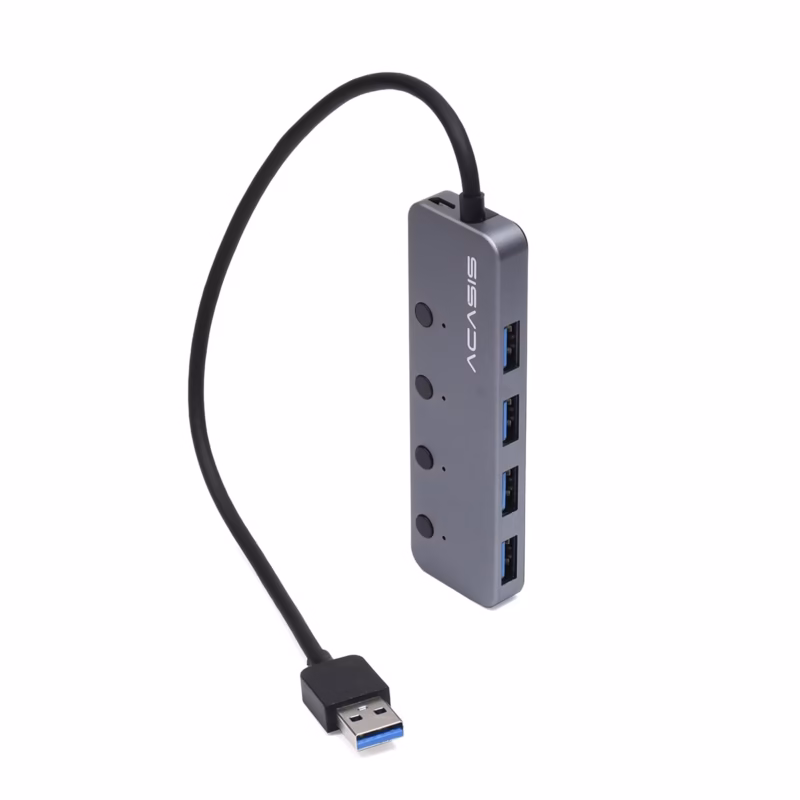 Hub USB  de  Puertos Acasis HS S con Switches Independientes Toma el Control de tus Conexiones