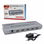 Splitter HDMI 1x4 8K 60Hz / 4K@120Hz  Version 2.1 NETCOM PE-SH0204: Lleva tu Señal 8K a 4 Pantallas a la Vez