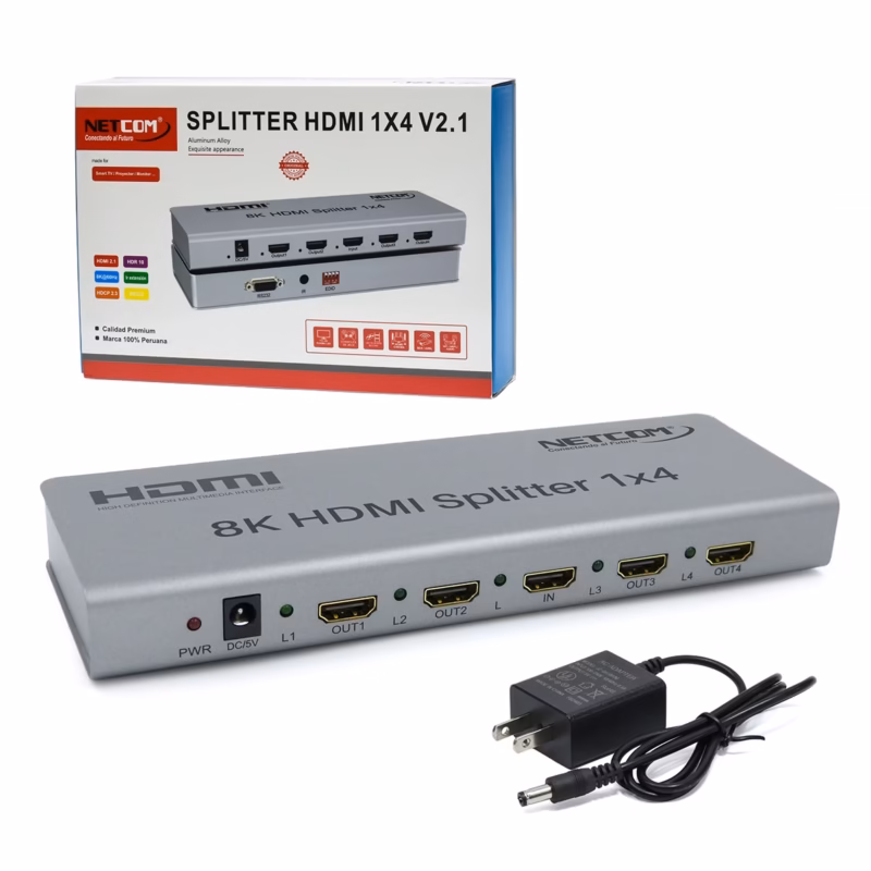 Splitter HDMI × K Hz NETCOM PE SH