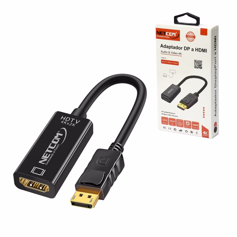 Adaptador DisplayPort a HDMI K Hz NETCOM PE DP Disfruta de una Fluidez K Real en tu TV