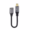 Adaptador Mini DisplayPort a DisplayPort KHZ NETCOM PE AD Desata la Máxima Calidad de tu MacBook o Surface Adaptador premium Mini DisplayPort a DisplayPort  Netcom PE AD enmallado mostrando sus conectores de aluminio dorados un producto para K y gaming de HD Multimedia PERU SAC