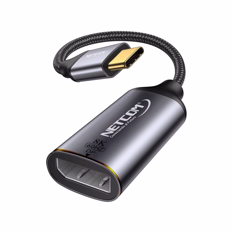 Adaptador USB-C a DisplayPort 8K NETCOM PE-VA0340: Libera el Potencial 8K@60Hz de tu Laptop