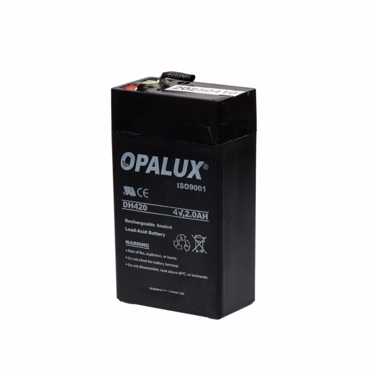 Batería Seca Recargable 4V 2.0AH Opalux DH420, Batería Opalux DH420 ideal para luces de emergencia en HD Multimedia PERU SAC