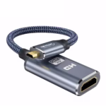 Cable Adaptador Micro HDMI a HDMI 4K@60Hz NETCOM PE-VA0375, Adaptador Micro HDMI a HDMI 4K portátil para cámaras y laptops HD Multimedia PERU SAC