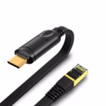 Cable Consola USB-C a RJ45 FTDI Netcom PE-US0361: La Herramienta Esencial para el Administrador de Redes, Cable de consola profesional Netcom PE-US0361, mostrando el conector USB-C en un extremo y el conector RJ45 en el otro, un producto esencial para redes de HD Multimedia PERU SAC.