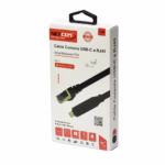 Cable Consola USB-C a RJ45 FTDI Netcom PE-US0361: La Herramienta Esencial para el Administrador de Redes, Cable de consola profesional Netcom PE-US0361, mostrando el conector USB-C en un extremo y el conector RJ45 en el otro, un producto esencial para redes de HD Multimedia PERU SAC.