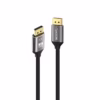 Cable DisplayPort K de  Metro NETCOM PE DP La Mejor Conexión Ultra HD Cable DisplayPort  de  metro Netcom PE DP enmallado y de color negro mostrando sus conectores premium de aleación de aluminio y contactos dorados un producto de HD Multimedia PERU SAC