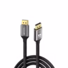 Cable DisplayPort K de  Metro NETCOM PE DP La Mejor Conexión Ultra HD Cable DisplayPort  de  metro Netcom PE DP enmallado y de color negro mostrando sus conectores premium de aleación de aluminio y contactos dorados un producto de HD Multimedia PERU SAC