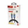 Cable DisplayPort K de  Metro NETCOM PE DP La Mejor Conexión Ultra HD Cable DisplayPort  de  metro Netcom PE DP enmallado y de color negro mostrando sus conectores premium de aleación de aluminio y contactos dorados un producto de HD Multimedia PERU SAC