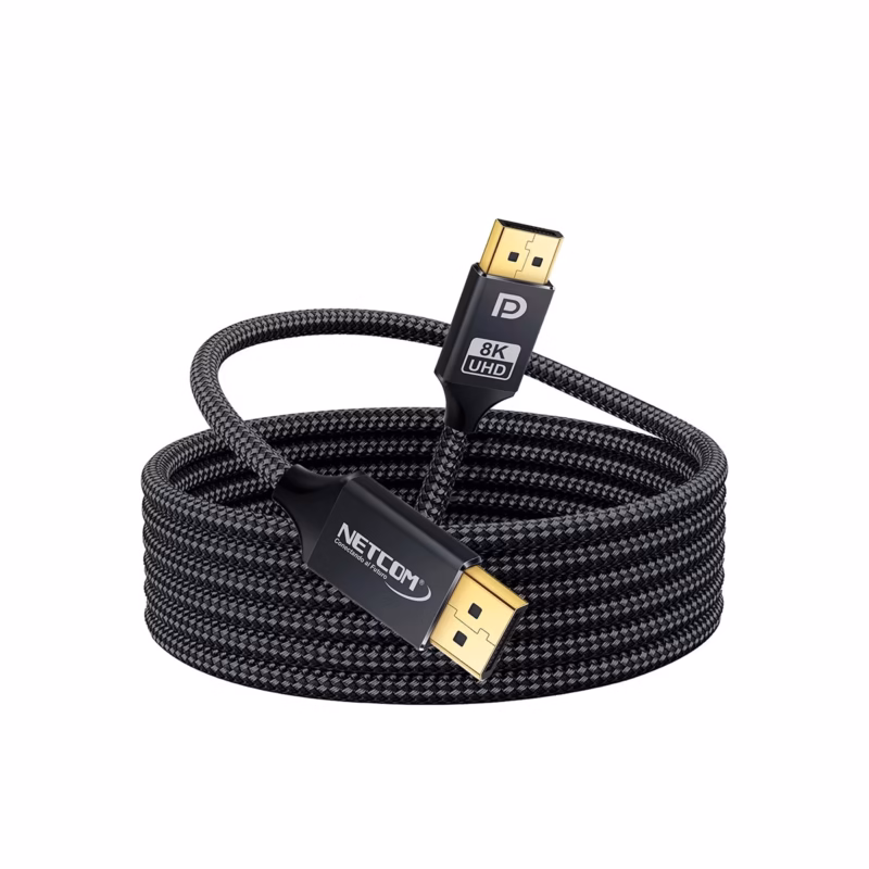 Cable DisplayPort K Hz M Enmallado NETCOM PE DP La Conexión Definitiva para Gaming y K