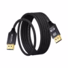 Cable DisplayPort KHz M Enmallado NETCOM PE DP La Conexión Definitiva para Gaming y K Cable DisplayPort  premium Netcom PE DP enmallado mostrando sus conectores de aluminio dorados un producto certificado VESA® para gaming y K de HD Multimedia PERU SAC