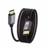 Cable DisplayPort a HDMI K de MT Enmallado NETCOM PE DH Conecta tu PC a tu TV sin Límites Cable premium DisplayPort a HDMI Netcom PE DH de  metros enmallado en nylon mostrando sus conectores de aleación de aluminio y contactos dorados producto de HD Multimedia PERU SAC