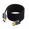 Cable HDMI MT K Slim Enmallado Ultra HD KHZ v NETCOM PE HD La Conexión Discreta y Resistente para Largas Distancias Cable HDMI K ultra delgado y enmallado de  metros Netcom PE HD mostrando sus conectores premium de aleación de aluminio y contactos dorados un producto de HD Multimedia PERU SAC