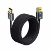 Cable HDMI MT K Slim Enmallado Ultra HD KHZ v NETCOM PE HD La Conexión Discreta y Resistente para Largas Distancias Cable HDMI K ultra delgado y enmallado de  metros Netcom PE HD mostrando sus conectores premium de aleación de aluminio y contactos dorados un producto de HD Multimedia PERU SAC
