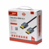 Cable HDMI MT K Slim Enmallado Ultra HD KHZ v NETCOM PE HD La Conexión Discreta y Resistente para Largas Distancias Cable HDMI K ultra delgado y enmallado de  metros Netcom PE HD mostrando sus conectores premium de aleación de aluminio y contactos dorados un producto de HD Multimedia PERU SAC