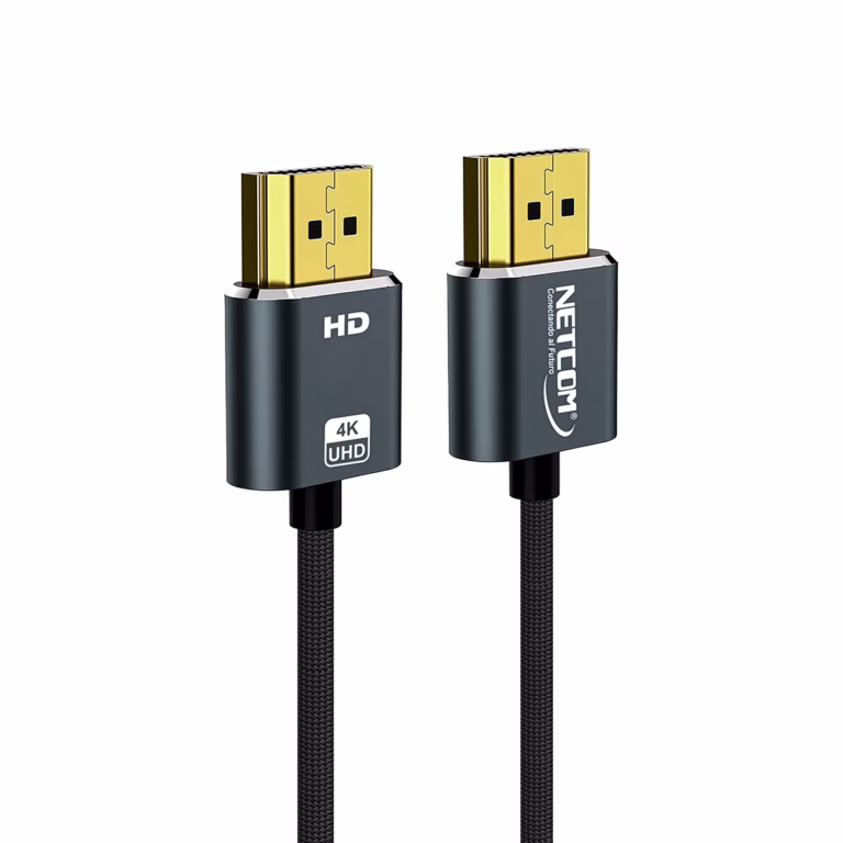 Cable HDMI 4K Slim Enmallado 1.8M Ultra HD 4K@60HZ v2.0 NETCOM PE-HD0882: Resistencia y Durabilidad