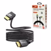 Cable HDMI K Slim  Grados M Ultra HD KHz v NETCOM PE HD La Solución Perfecta para tu TV en la Pared Cable HDMI K de m slim y enmallado Netcom PE HD destacando el conector en ángulo de  grados un producto ideal para televisores montados en la pared de HD Multimedia PERU SAC