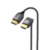 Cable HDMI K Slim  Grados M Ultra HD KHz v NETCOM PE HD La Solución Perfecta para tu TV en la Pared Cable HDMI K de m slim y enmallado Netcom PE HD destacando el conector en ángulo de  grados un producto ideal para televisores montados en la pared de HD Multimedia PERU SAC