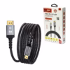 Cable Mini DisplayPort a DisplayPort KHz NETCOM PE DP La Conexión Definitiva para tu MacBook o Surface Cable premium bidireccional Mini DisplayPort a DisplayPort Netcom PE DP enmallado mostrando sus conectores de aleación de aluminio y contactos dorados un producto de HD Multimedia PERU SAC