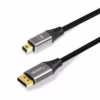 Cable Mini DisplayPort a DisplayPort KHz MT NETCOM PE DP Desata la Máxima Calidad de tu MacBook o PC Cable premium Mini DisplayPort a DisplayPort  Netcom PE DP enmallado mostrando sus conectores de aluminio dorados un producto para K y gaming de HD Multimedia PERU SAC
