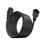 Cable Poder UPS C19 a C20 14AWG 16A 100% Cobre NETCOM PE-PW0083: La Conexión Esencial para tu Data Center, Cable de extensión de poder de alta capacidad Netcom PE-PW0083, mostrando el conector macho C20 y el conector hembra C19 para servidores y UPS, un producto profesional de HD Multimedia PERU SAC.
