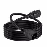 Cable Poder UPS C19 a C20 14AWG 16A 100% Cobre NETCOM PE-PW0083: La Conexión Esencial para tu Data Center, Cable de extensión de poder de alta capacidad Netcom PE-PW0083, mostrando el conector macho C20 y el conector hembra C19 para servidores y UPS, un producto profesional de HD Multimedia PERU SAC.