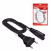 Cable Tipo  a Enchufe Redondo IEC C a EURO AWG A NETCOM PE PW La Conexión Segura para tu Consola y Equipos Cable de poder de alta resistencia Netcom PE PW de  metros mostrando el enchufe redondo tipo Euro y el conector hembra Tipo  C para consolas un producto de HD Multimedia PERU SAC