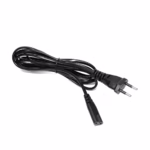 Cable Tipo 8 a Enchufe Redondo IEC C7 a EURO 18AWG 10A NETCOM PE-PW0092: La Conexión Segura para tu Consola y Equipos, Cable de poder de alta resistencia Netcom PE-PW0092 de 1.8 metros, mostrando el enchufe redondo tipo Euro y el conector hembra Tipo 8 (C7) para consolas, un producto de HD Multimedia PERU SAC.