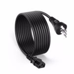 Cable de Poder 3 en Línea CEI-23-16 a C13 14AWG 15A 1.8 Metros NETCOM PE-PW0088: La Conexión de Máxima Potencia para tus Equipos, Cable de poder de alta resistencia Netcom PE-PW0088, mostrando el conector hembra C13 y el enchufe macho de 3 pines en línea (Tipo L), un producto de HD Multimedia PERU SAC.