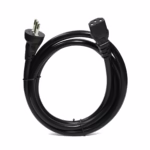 Cable de Poder 3 en Línea CEI-23-16 a C13 14AWG 15A 1.8 Metros NETCOM PE-PW0088: La Conexión de Máxima Potencia para tus Equipos, Cable de poder de alta resistencia Netcom PE-PW0088, mostrando el conector hembra C13 y el enchufe macho de 3 pines en línea (Tipo L), un producto de HD Multimedia PERU SAC.