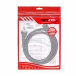 Cable de Poder 3 en Línea CEI-23-16 a C13 14AWG 15A 1.8 Metros NETCOM PE-PW0088: La Conexión de Máxima Potencia para tus Equipos, Cable de poder de alta resistencia Netcom PE-PW0088, mostrando el conector hembra C13 y el enchufe macho de 3 pines en línea (Tipo L), un producto de HD Multimedia PERU SAC.