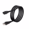 Cable de Poder PC AWG C a Nema  P M American NET en Perú Cable de poder de alta resistencia American NET de  metros y calibre AWG mostrando el enchufe NEMA  P y el conector C para computadora producto de HD Multimedia PERU SAC