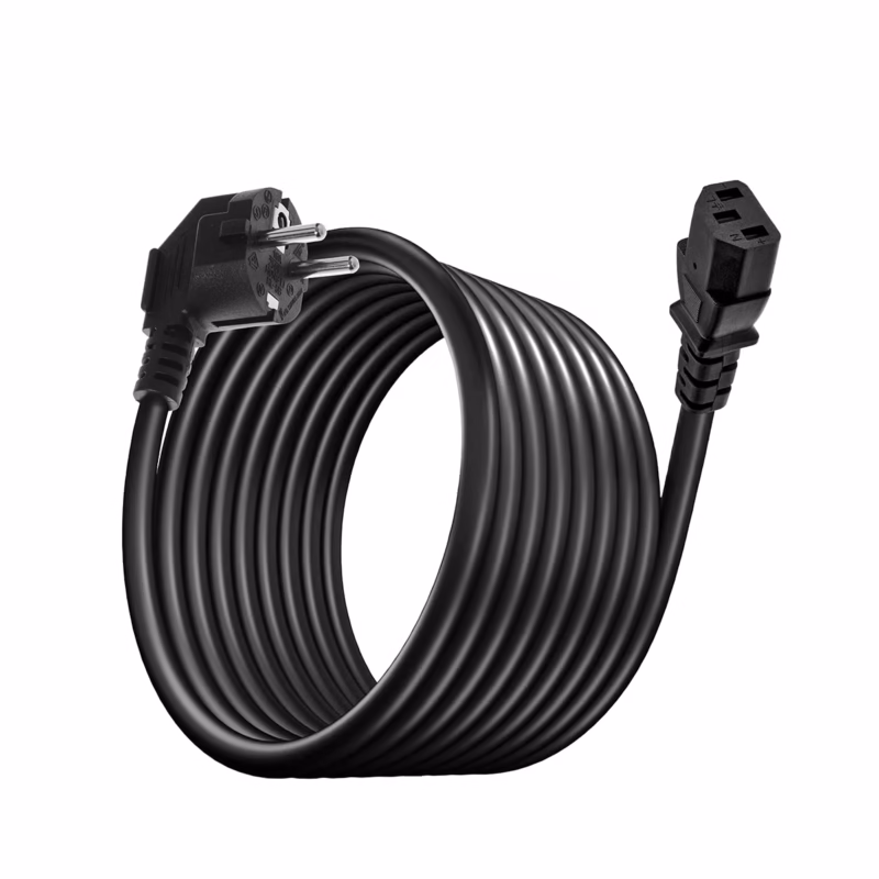 Cable de Poder Schuko AWG a C de  Metros A NETCOM PE PW La Conexión Más Segura para tus Equipos Críticos