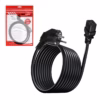 Cable de Poder Schuko a C AWG A  Metros NETCOM PE PW Energía de Máxima Capacidad para tus Servidores Cable de poder de alta capacidad Netcom PE PW mostrando el enchufe de pared Schuko y el conector rectangular C para servidores un producto de grado profesional de HD Multimedia PERU SAC
