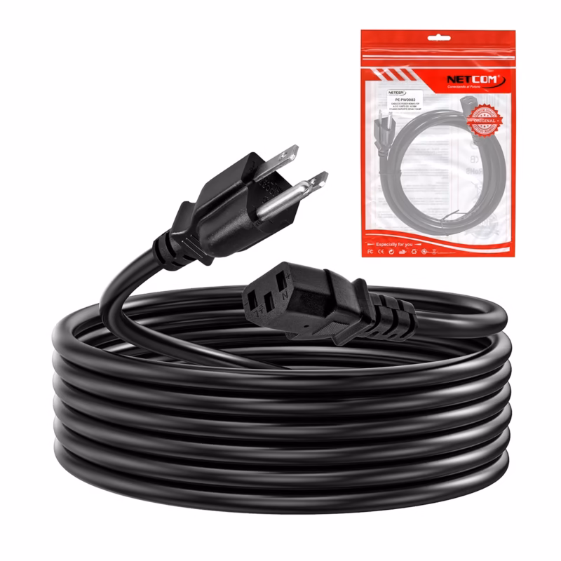 Cable de Poder para PC  P a C AWG A  Metros NETCOM PE PW La Máxima Seguridad para tu Computadora