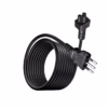 Cable de Poder Trébol a  en Línea Tipo L  Metros Delcom DL CPL La Conexión Segura para tus Equipos y Viajes Cable de poder de alta resistencia Delcom DL CPL de  metros mostrando el conector hembra tipo trébol C y el enchufe macho de  pines en línea Tipo L un producto de HD Multimedia PERU SAC