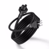 Cable de Poder Trébol a  en Línea Tipo L  Metros Delcom DL CPL La Conexión Segura para tus Equipos y Viajes Cable de poder de alta resistencia Delcom DL CPL de  metros mostrando el conector hembra tipo trébol C y el enchufe macho de  pines en línea Tipo L un producto de HD Multimedia PERU SAC