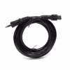 Cable de Poder Trébol a  en Línea Tipo L  Metros Delcom DL CPL La Conexión Segura para tus Equipos y Viajes Cable de poder de alta resistencia Delcom DL CPL de  metros mostrando el conector hembra tipo trébol C y el enchufe macho de  pines en línea Tipo L un producto de HD Multimedia PERU SAC