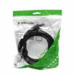 Cable de Poder Trébol a 3 en Línea (Tipo L) 1.8 Metros Delcom DL-CP3L001: La Conexión Segura para tus Equipos y Viajes, Cable de poder de alta resistencia Delcom DL-CP3L001 de 1.8 metros, mostrando el conector hembra tipo trébol (C5) y el enchufe macho de 3 pines en línea (Tipo L), un producto de HD Multimedia PERU SAC.