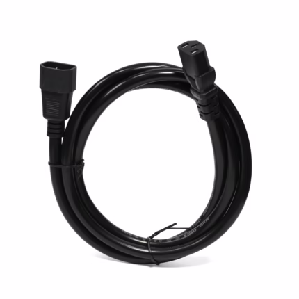Cable para UPS C13 a C14 16A 14AWG 1.8 Metros NETCOM PE-PW0080: La Conexión Más Segura para tu UPS y Servidores, Cable de poder de alta resistencia Netcom PE-PW0080 de 1.8 metros, mostrando el conector macho C14 y el conector hembra C13 para UPS y servidores, un producto de grado profesional de HD Multimedia PERU SAC.