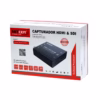 Capturador SDI o HDMI USB C pHz NETCOM PE EL Captura Profesional desde Cualquier Fuente Capturadora de video profesional Netcom PE EL de carcasa metálica mostrando sus puertos de entrada SDI y HDMI y su salida USB C un producto de HD Multimedia PERU SAC