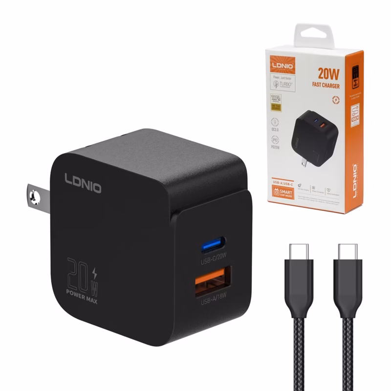 Cargador Rápido USB C de W LDNIO Q en Perú  Compatible con iPhone y Android