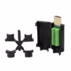 Conector HDMI K Con Bornera y Terminales capucha American NET GP  Crea o Repara tus Cables HDMI sin Soldar Conector HDMI macho K con borneras American NET GP  desarmado mostrando el bloque de terminales de tornillo y la carcasa protectora negra producto de HD Multimedia PERU SAC