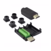 Conector HDMI K Con Bornera y Terminales capucha American NET GP  Crea o Repara tus Cables HDMI sin Soldar Conector HDMI macho K con borneras American NET GP  desarmado mostrando el bloque de terminales de tornillo y la carcasa protectora negra producto de HD Multimedia PERU SAC